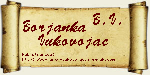 Borjanka Vukovojac vizit kartica